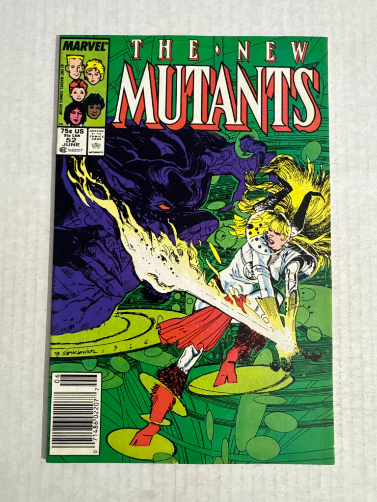 NEW MUTANTS #52 VF Bill Sienkiewicz Cover NEWSSTAND