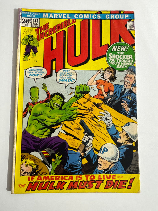 INCREDIBLE HULK #147 VG