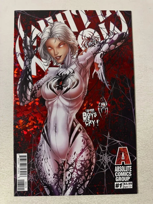 WHITE WIDOW #1 NM- Red Foil Variant SIGNED By Jaimie Tyndall
