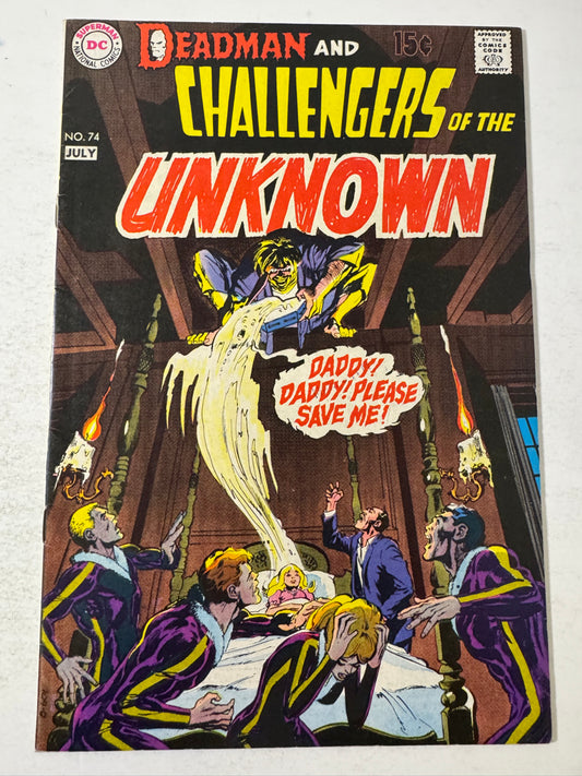 CHALLENGERS OF THE UNKNOWN #74 VF+ Neal Adams Cover