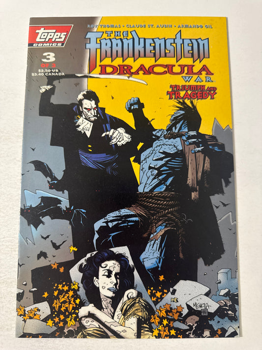THE FRANKENSTEIN DRACULA WAR #3 VF Mike Mignola Cover