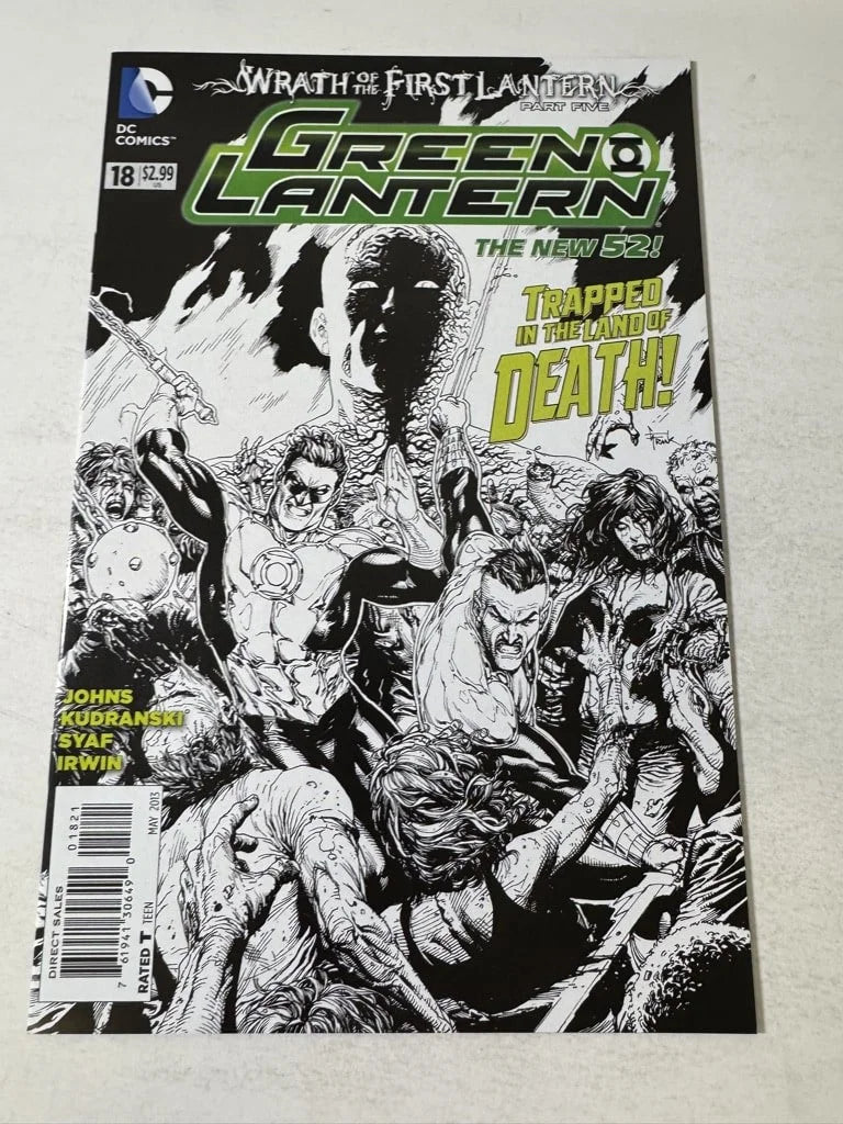 GREEN LANTERN #18 Vol 5 1:25 B/W Variant