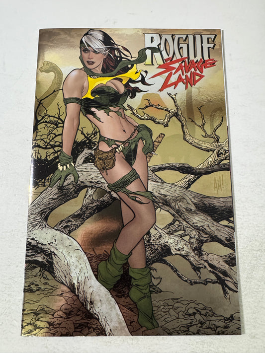 ROGUE SAVAGE LAND #1 NM Adam Hughes Foil Variant