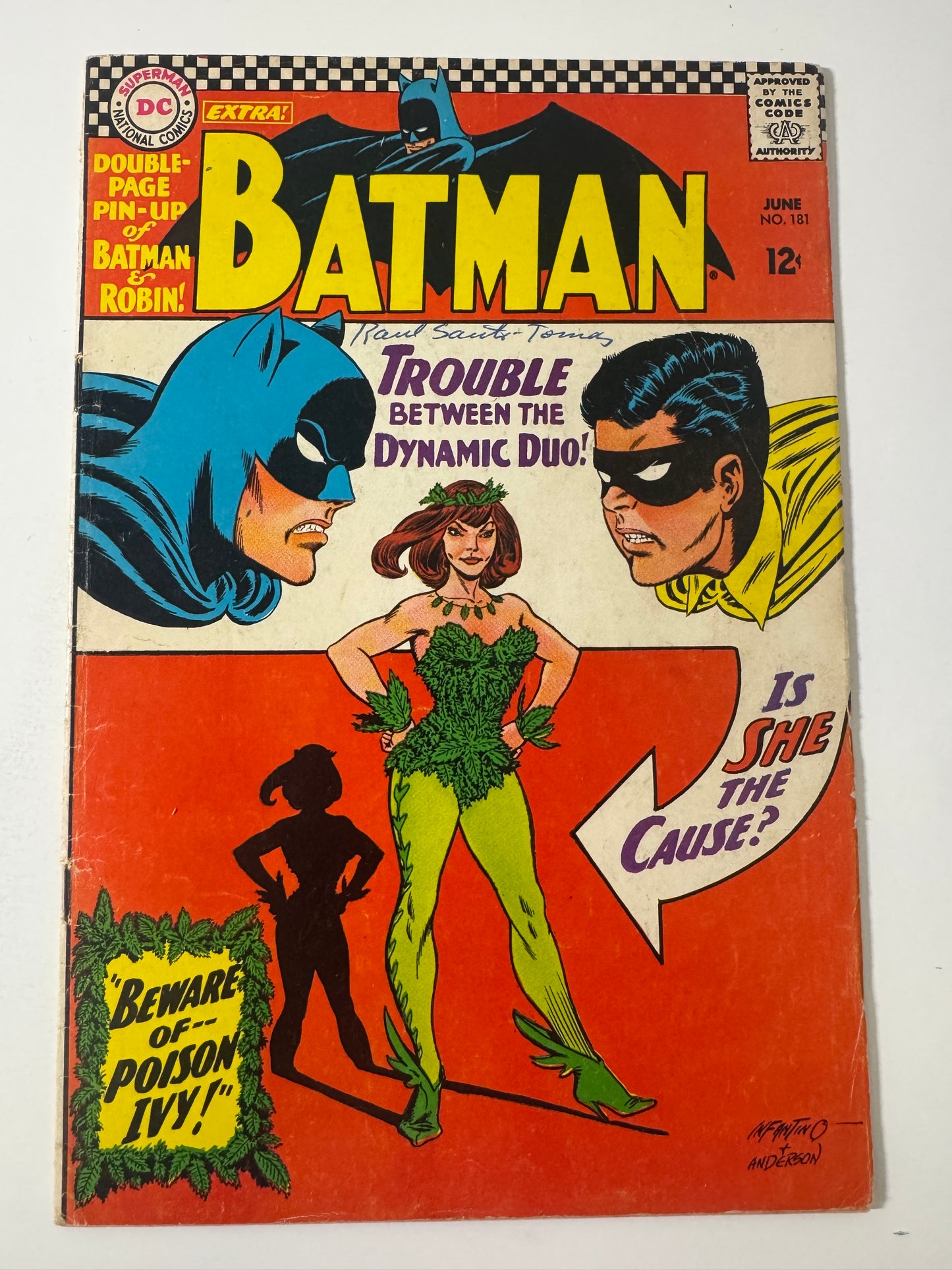 BATMAN #181 GD+ 1ST APPEARANCE No Centrefold