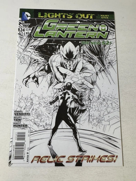 GREEN LANTERN #24 Vol 5 NM 1:25 B/W Variant