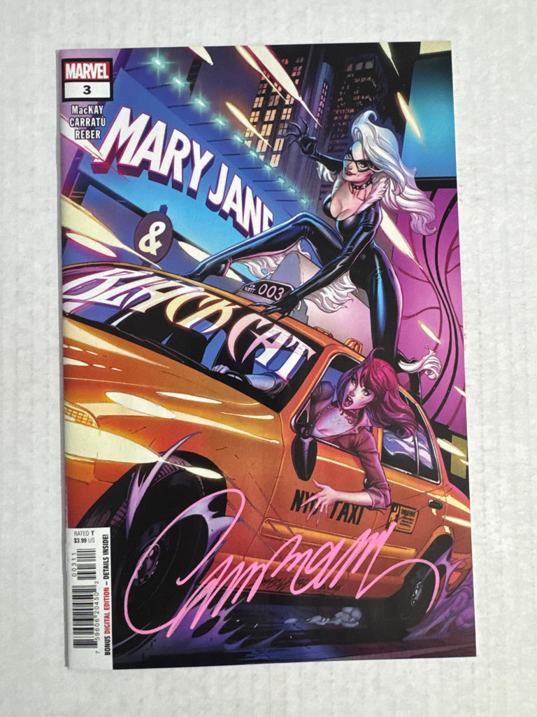 MARY JANE & BLACK CAT #3 NM J Scott Campbell Cover SIGNED