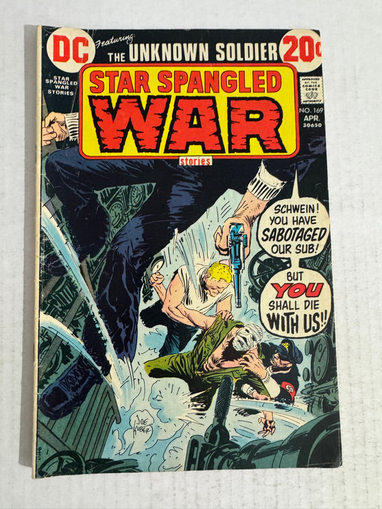 STAR SPANGLED WAR STORIES #169 VG+ Joe Kubert Cover