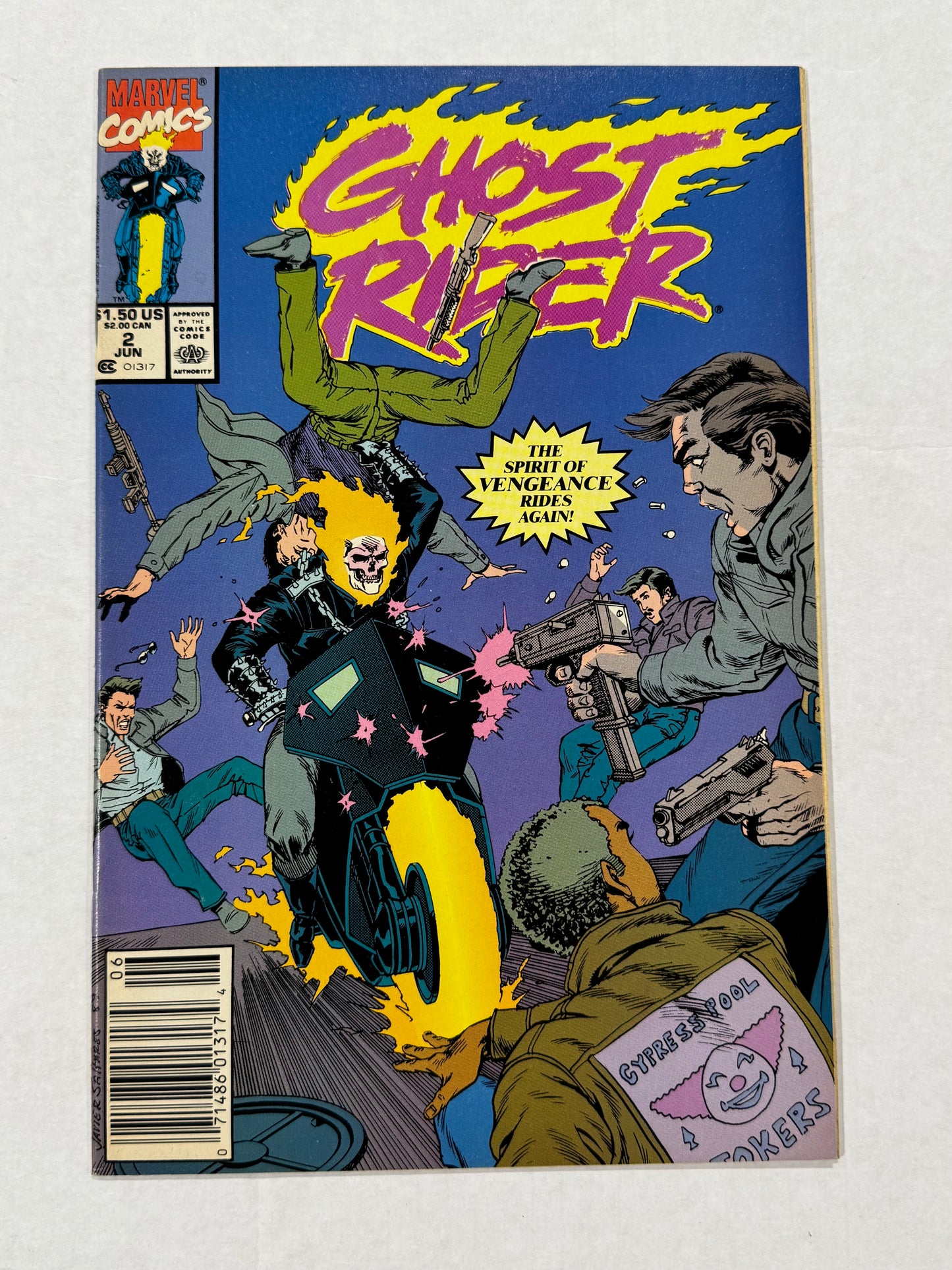 GHOST RIDER #2 Vol 2 VF NEWSSTAND 1ST APPEARANCE