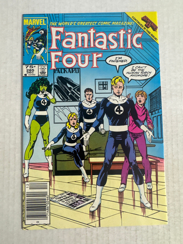FANTASTIC FOUR #285 NM John Byrne Cover CANADIAN PRICE VARIANT