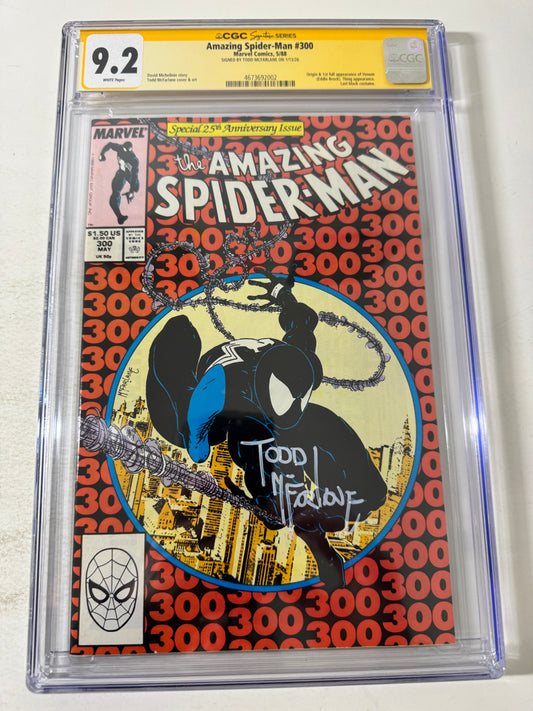 AMAZING SPIDER-MAN #300 9.2 CGC SS SIGNED by Todd McFarlane 1ST APPEARANCE