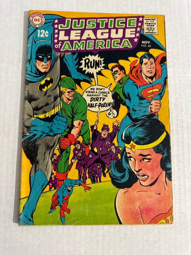 JUSTICE LEAGUE OF AMERICA #66 VG Neal Adams Cover