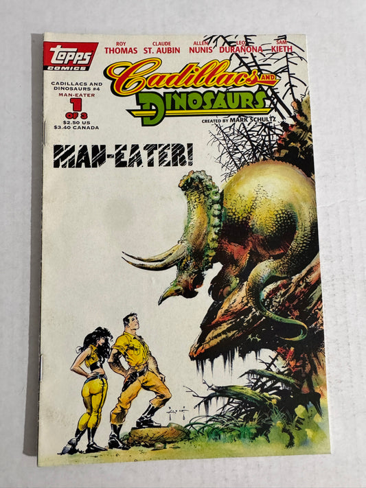 CADILLACS AND DINOSAURS Man-Eater #1 VF/NM Sam Kieth Cover
