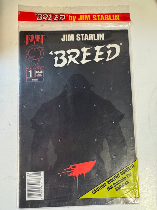 BREED #1 NM Sealed Jim Starlin  NEWSSTAND Variant