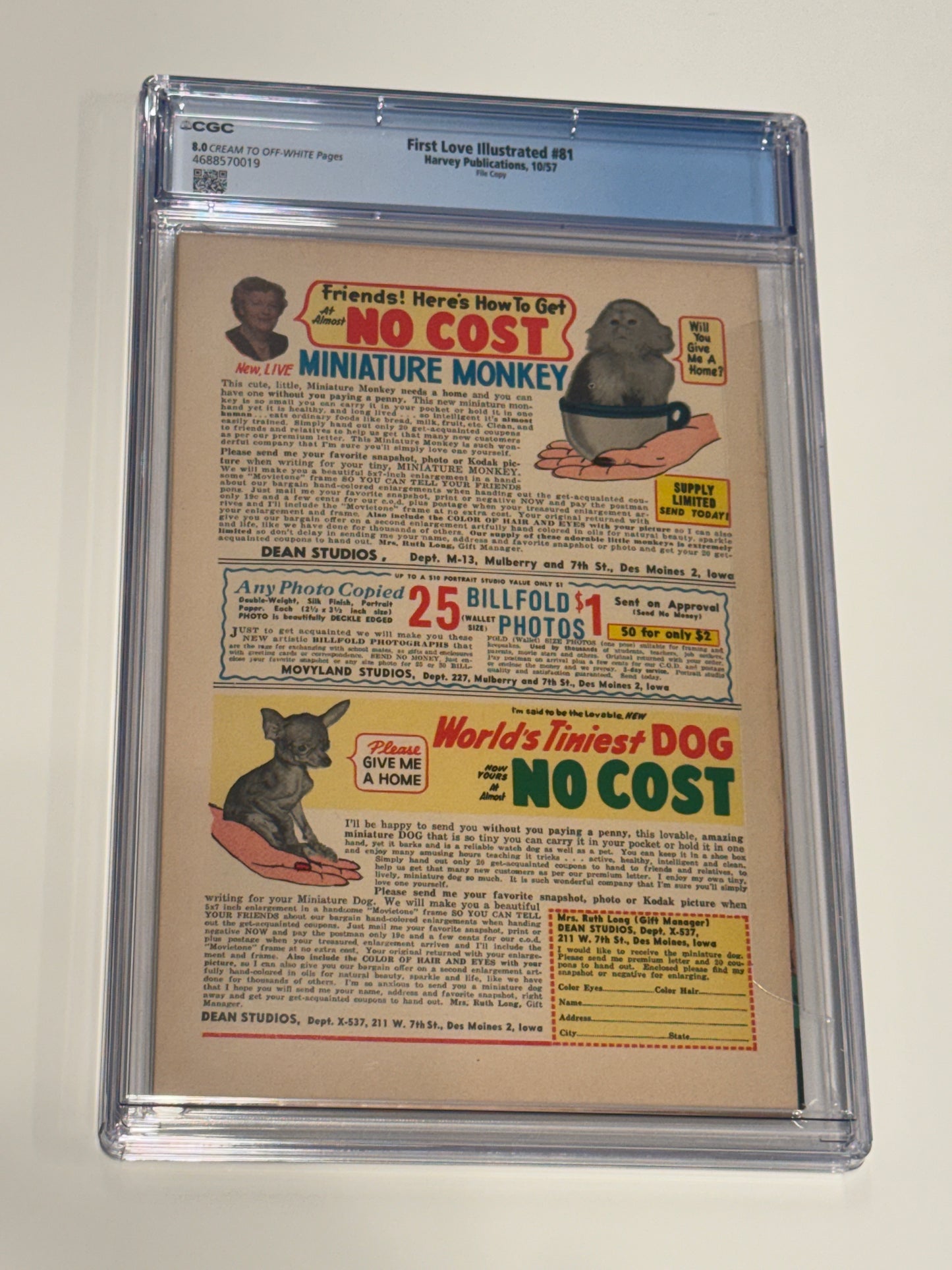 FIRST LOVE ILLUSTRATED #81 CGC 8.0