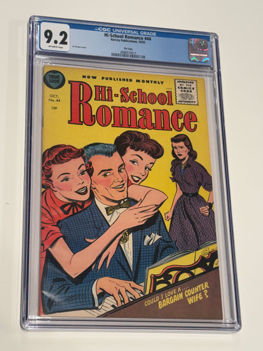 HI-SCHOOL ROMANCE #44 CGC 9.2 Al Avison Cover