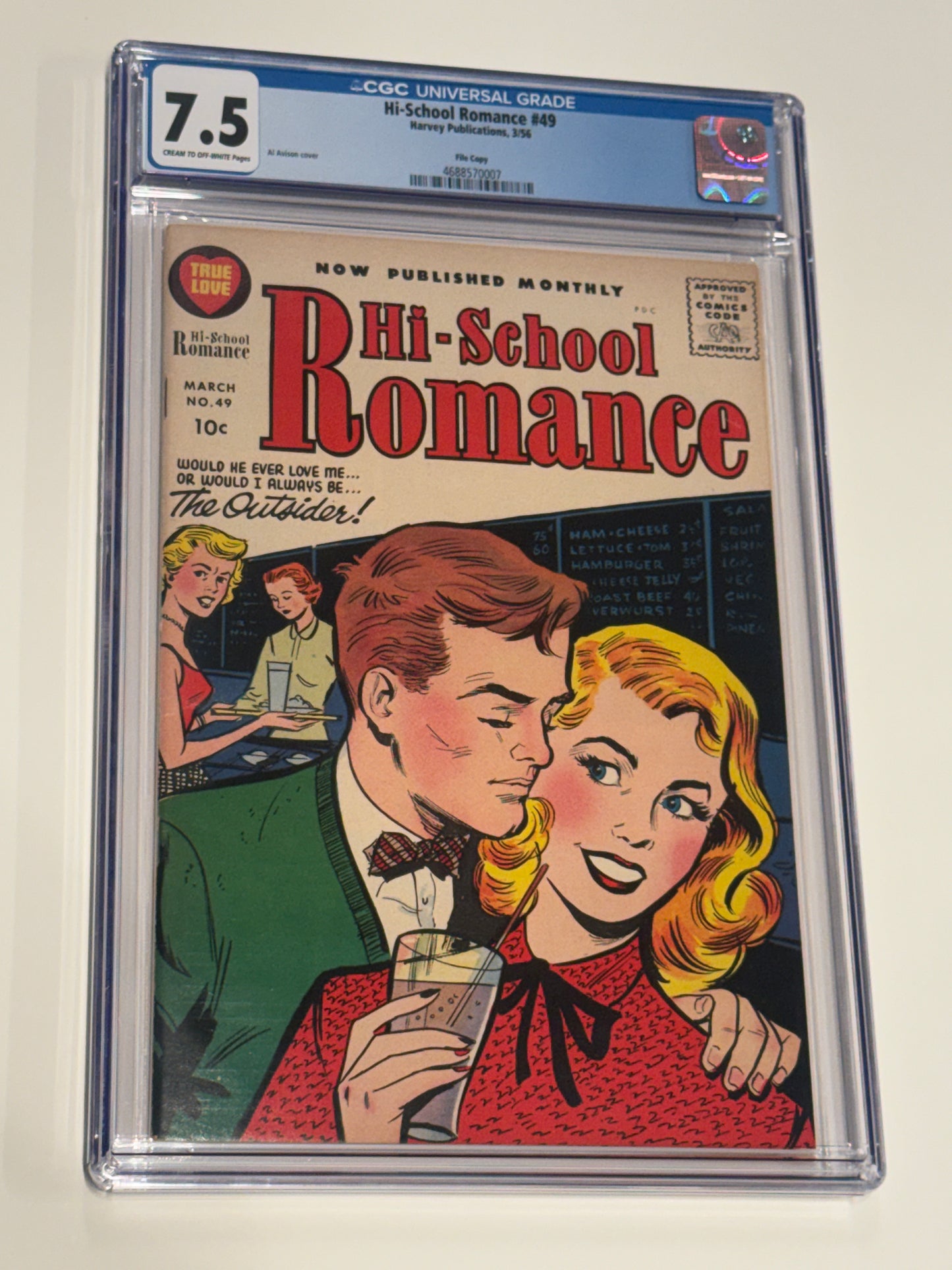 HI-SCHOOL ROMANCE #49 CGC 7.5