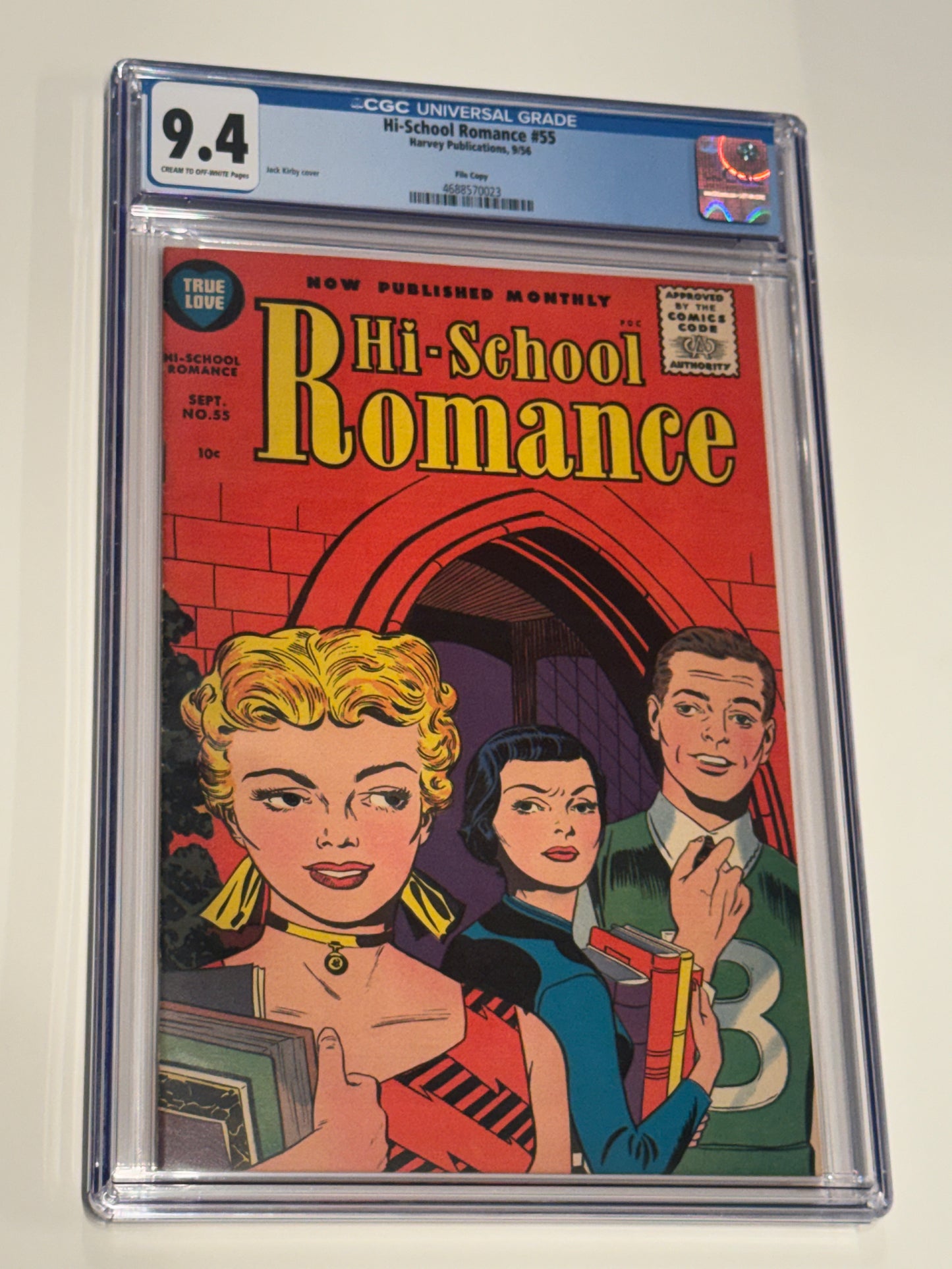 HI-SCHOOL ROMANCE #55 CGC 9.4 Jack Kirby Cover