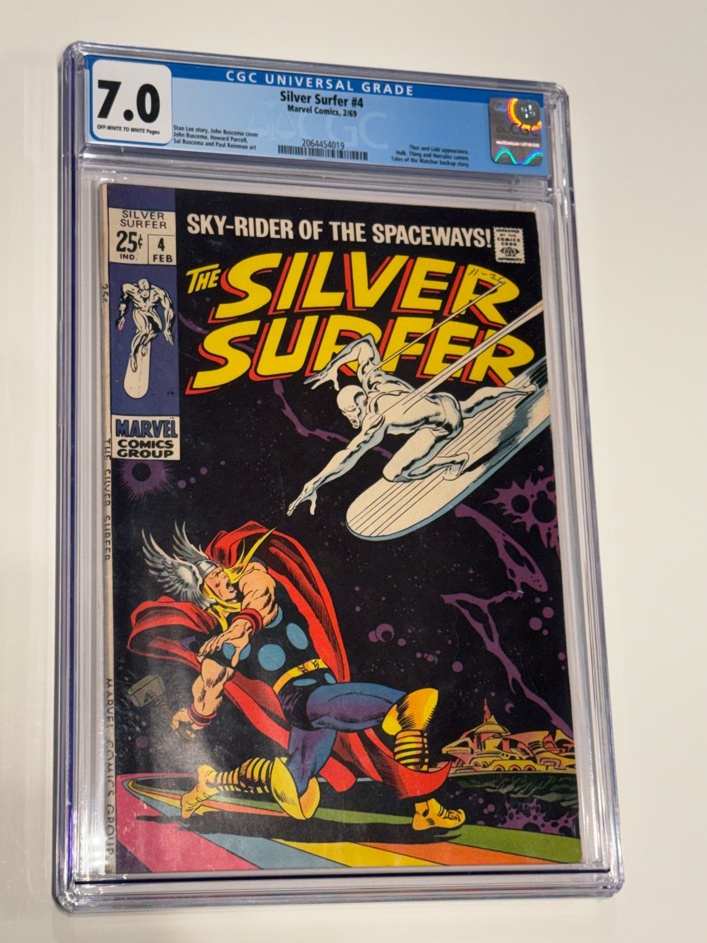 SILVER SURFER #4 CGC 7.0 John Buscema Cover