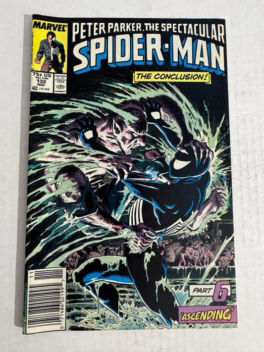 SPECTACULAR SPIDER-MAN #132 VF+ Mike Zeck Cover NEWSSTAND