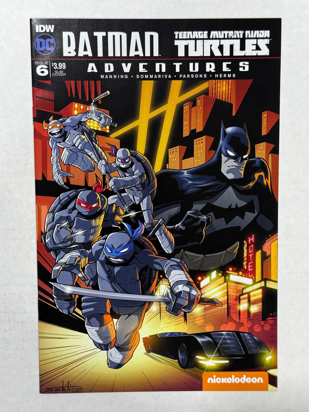 BATMAN TEENAGE MUTANT NINJA TURTLES ADVETURES #6 NM Schiti SUB Variant