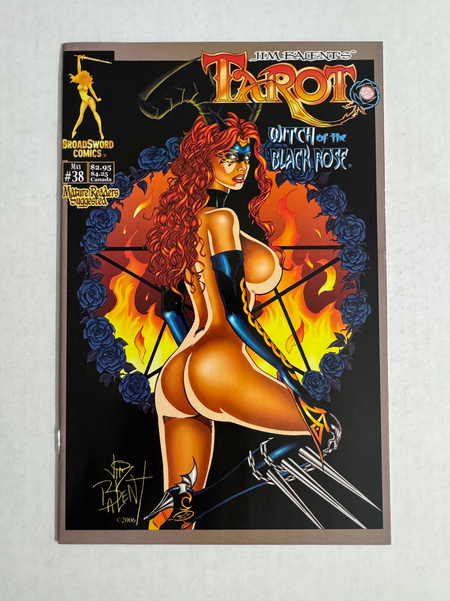 TAROT WITCH OF THE BLACK ROSE #38 VF W/ SIGNED Jim Balent Art Print LTD to 500