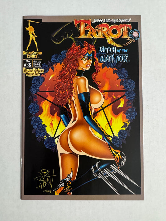 TAROT WITCH OF THE BLACK ROSE #38 VF W/ SIGNED Jim Balent Art Print LTD to 500