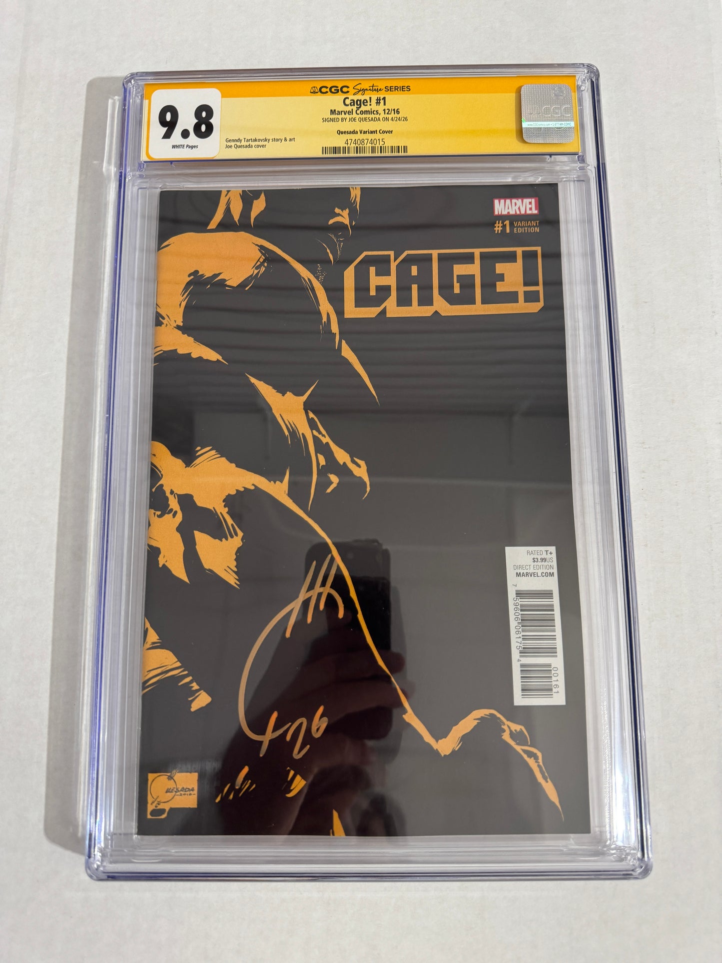 CAGE #1 9.8 CGC SS Joe Quesada Variant SIGNED