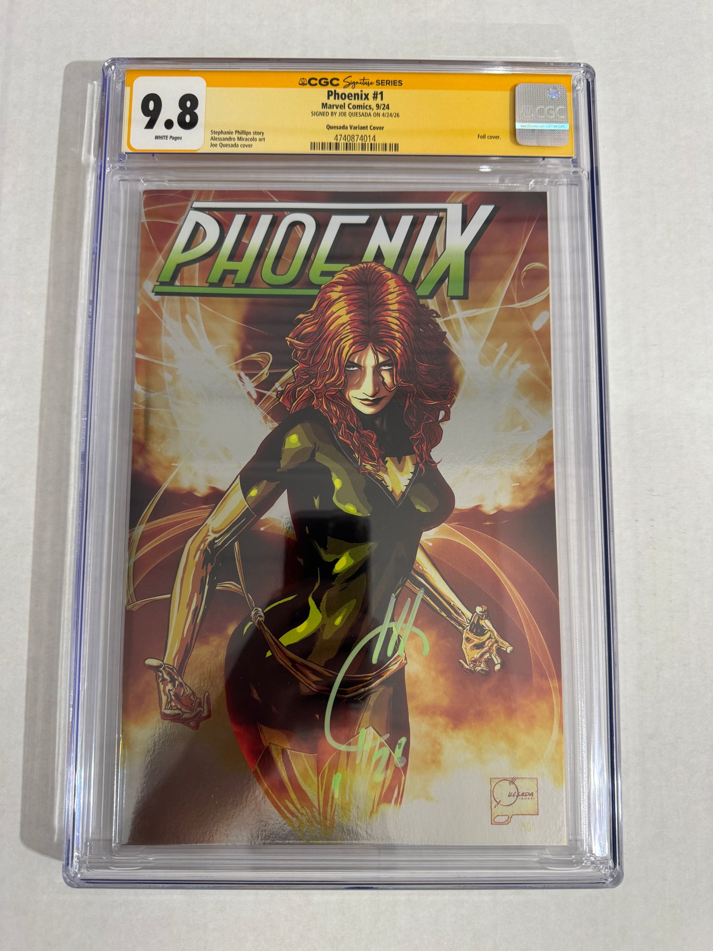 PHOENIX #1 9.8 CGC SS Joe Quesada Foil Variant SIGNED