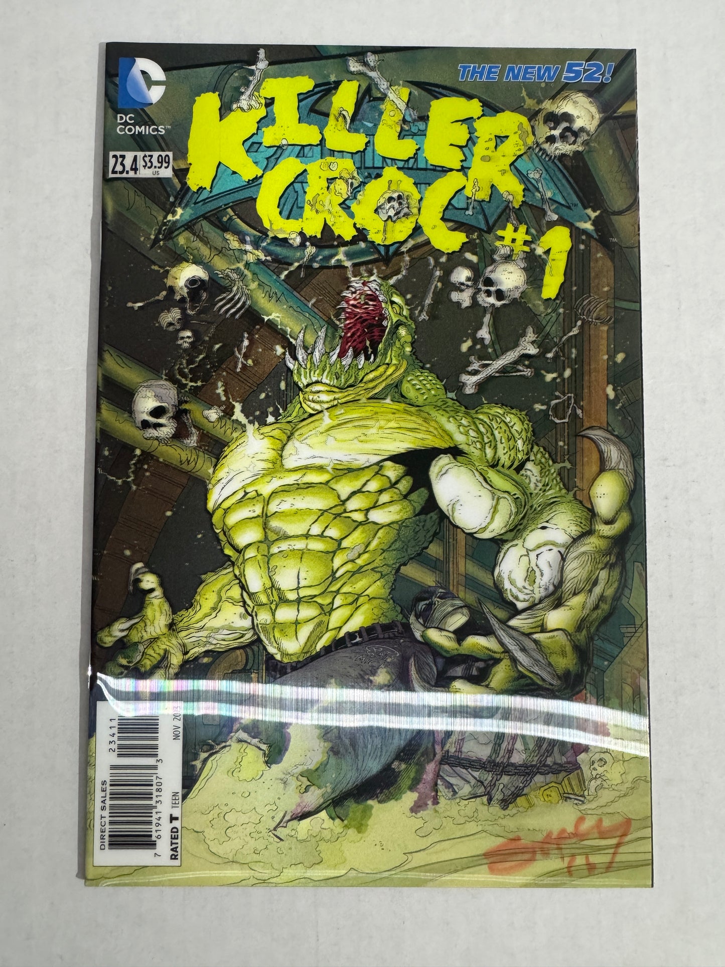 BATMAN & ROBIN #23.4 TWO-FACE #1 Vol 2 NM Lenticular Cover SIGNED by Tim Seeley