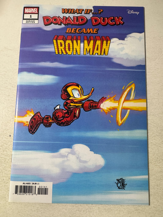WHAT IF DONALD DUCK BECAME IRON MAN #1  NM Skottie Young Variant