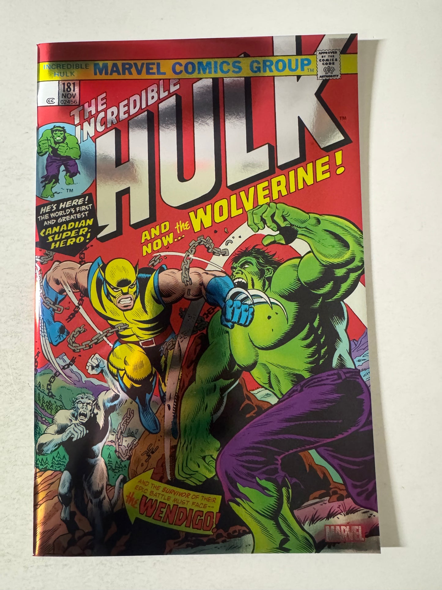 INCREDIBLE HULK #181 NM Foil Facsimile