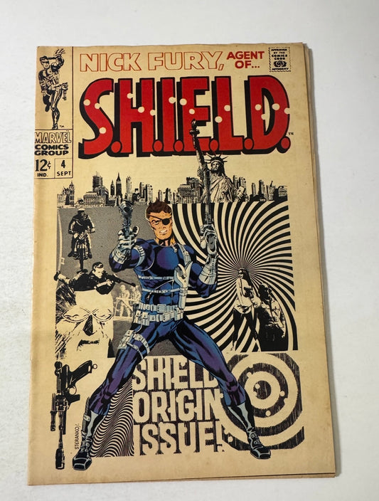 NICK FURY AGENT OF SHIELD #4 VG+ Steranko Cover