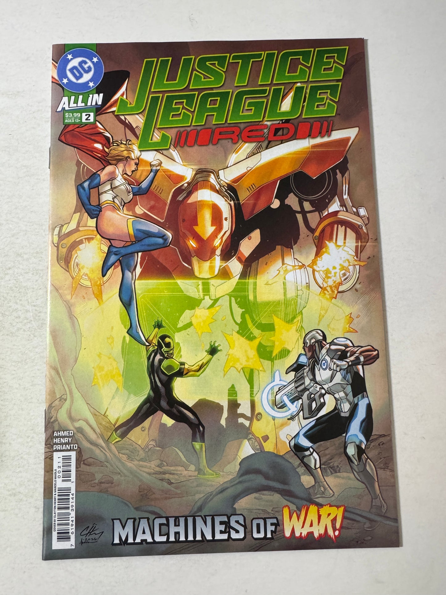 JUSTICE LEAGUE RED #2 NM