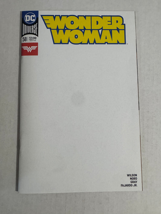 WONDER WOMAN #58 Vol 5 NM Blank Variant