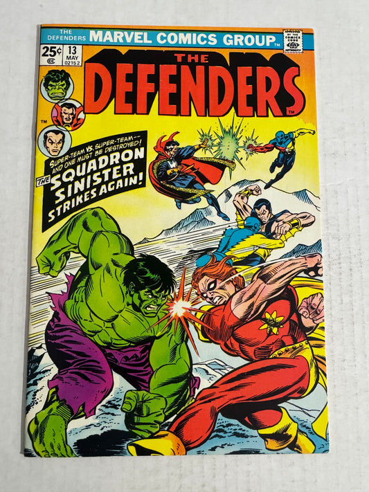 DEFENDERS #13 VF 1ST APPEARANCE
