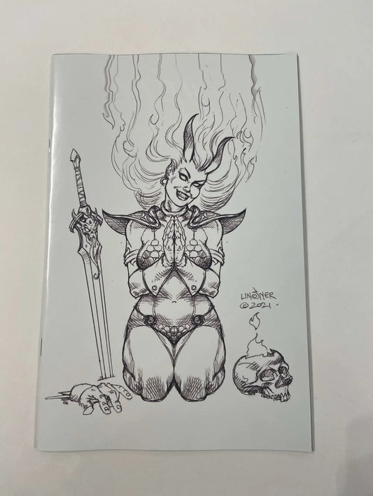 HELL SONJA #1 NM 1:15 Joseph Michael Linsner B/W Sketch Variant