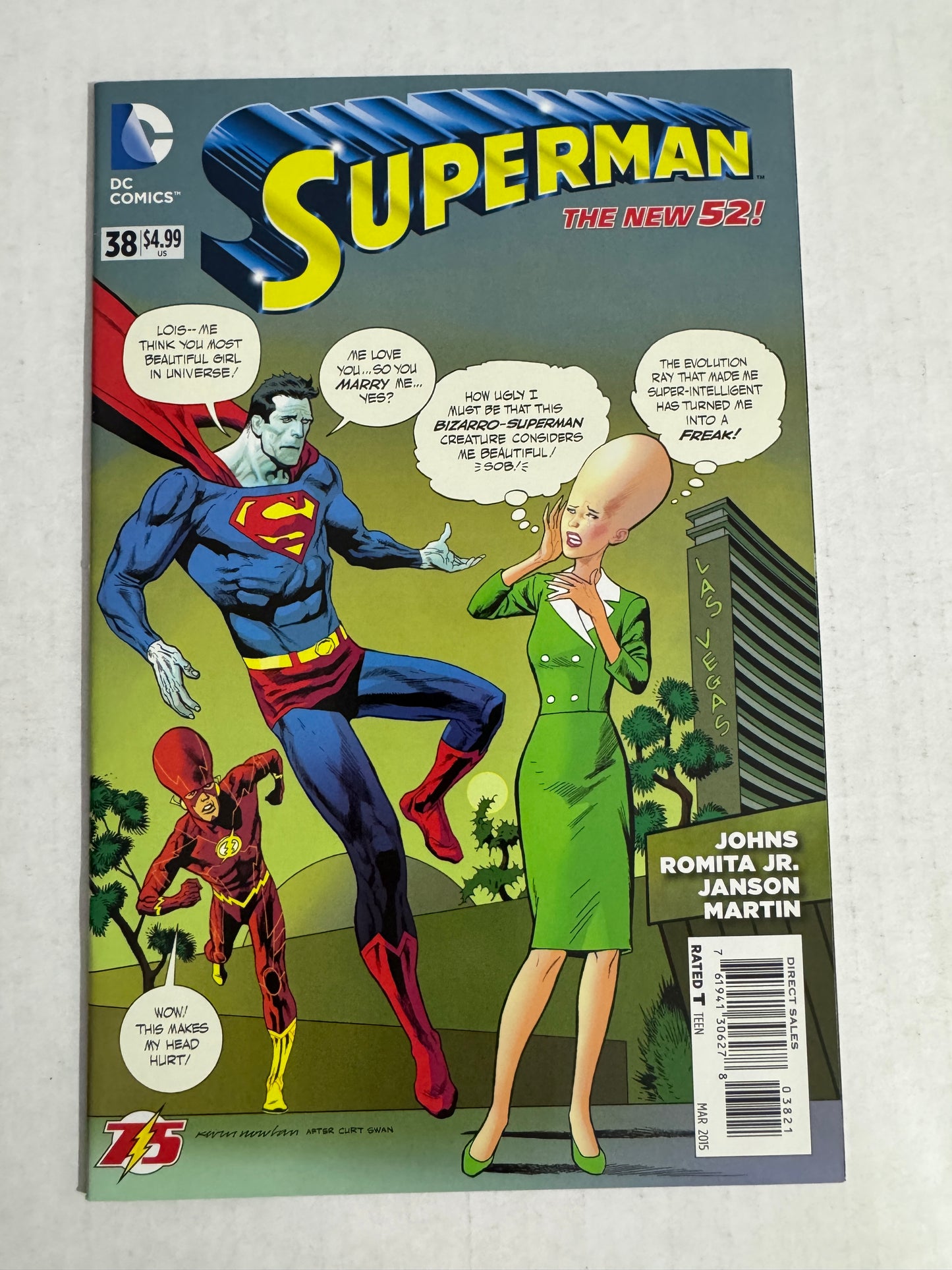 SUPERMAN #38 Vol 3 NM- Kevin Nowlan Flash Variant