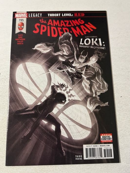 AMAZING SPIDER-MAN #795 NM 3rd Print B/W Alex Ross Variant