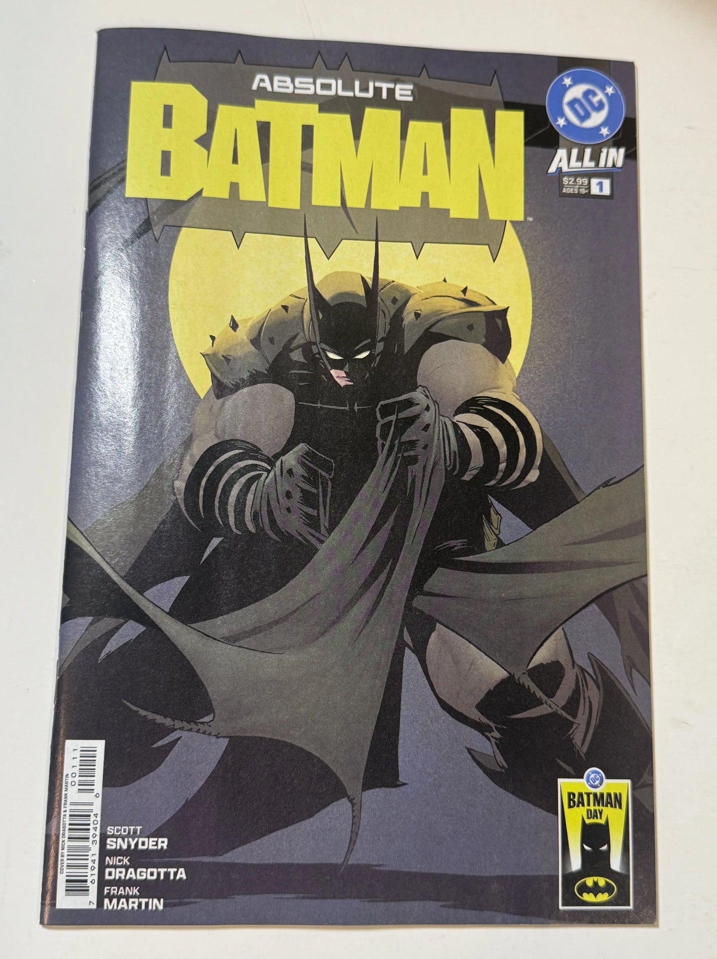 ABSOLUTE BATMAN #1 NM Nick Dragotta Batman Day Variant
