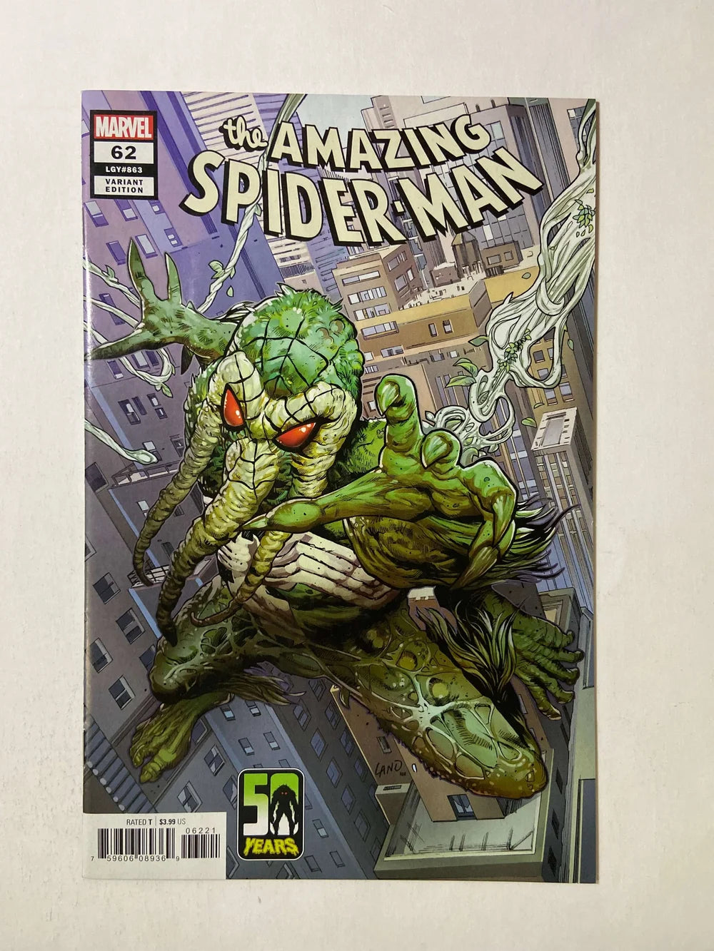 AMAZING SPIDER-MAN #62 Vol 5 NM Greg Land Man-Thing Variant