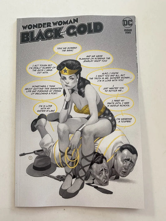 WONDER WOMAN BLACK WHITE AND GOLD #5 NM Tedesco Cover