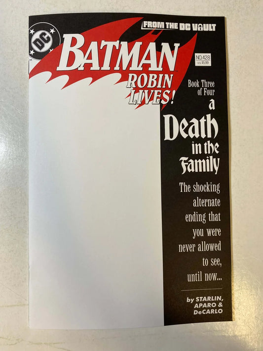 BATMAN #428 NM Facsimile Blank Variant