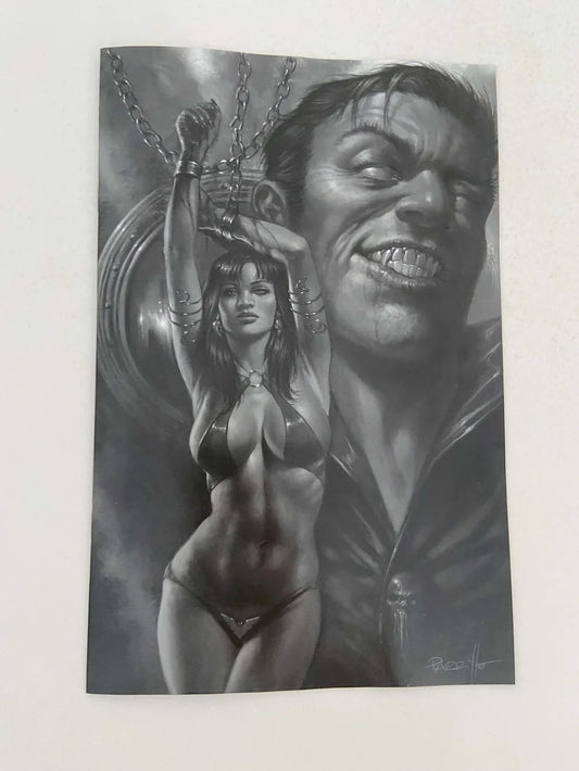 VAMPIRELLA DRACULA UNHOLY #2 NM 1:7 B/W Virgin Lucio Parrillo Variant