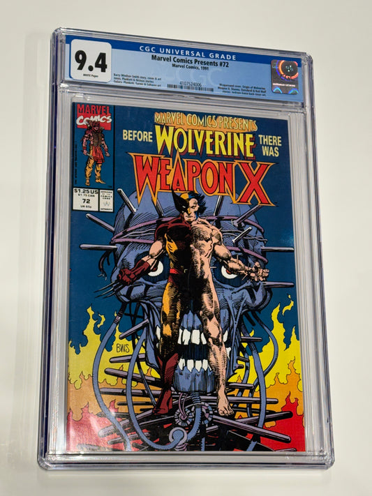 MARVEL COMICS PRESENTS #72 CGC 9.4 Barry Windsor-Smith Cover