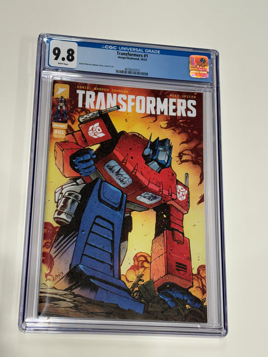 TRANSFORMERS #1 CGC 9.8 Daniel Warren Johnson A Cover