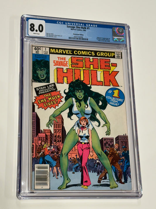 THE SAVAGE SHE-HULK #1 CGC 8.0 NEWSSTAND 1ST APPEARANCE