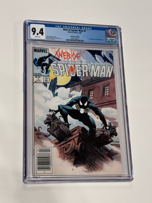 WEB OF SPIDER-MAN #1 CGC 9.4 NEWSSTAND Charles Vess Cover