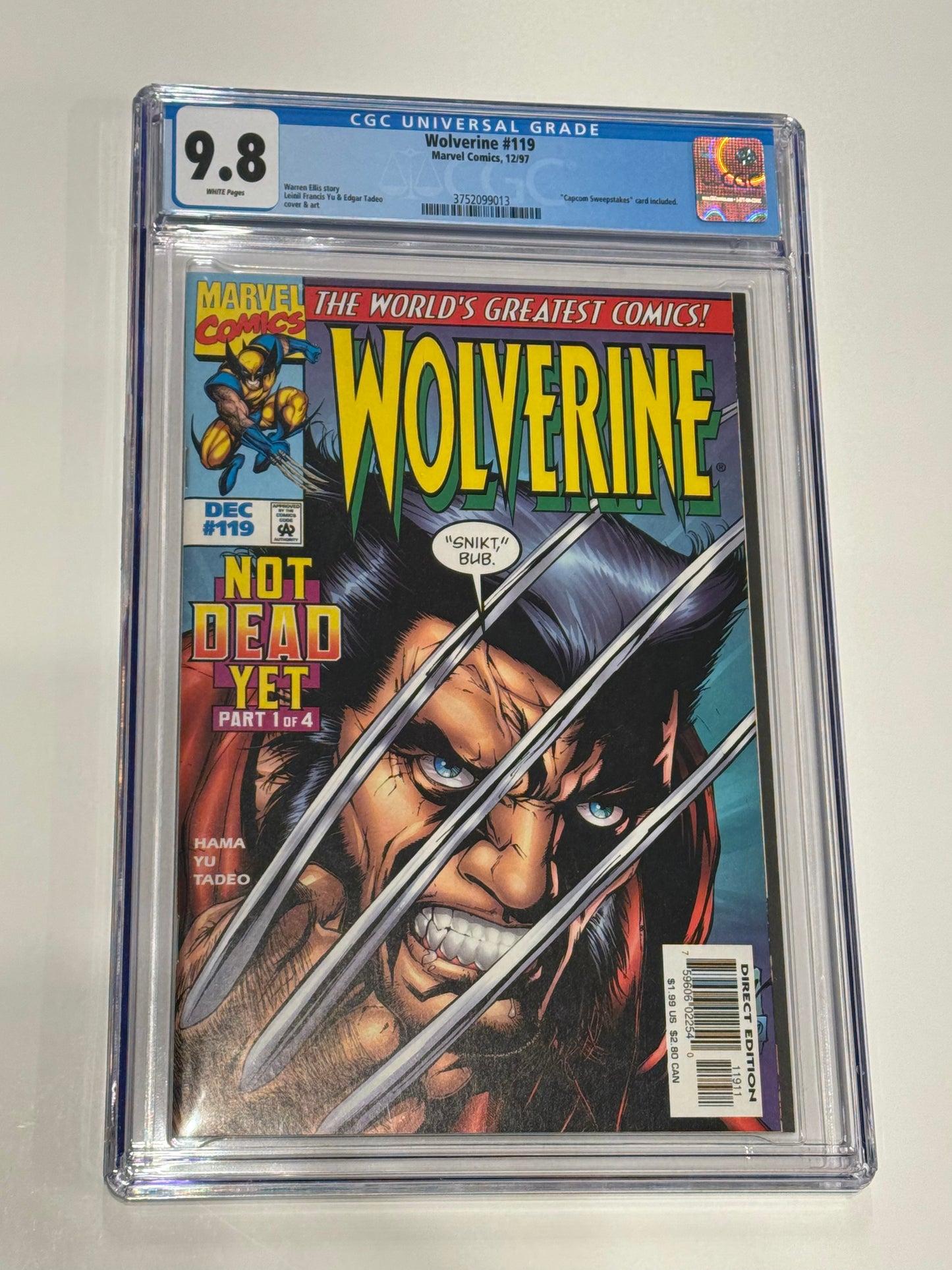 WOLVERINE #119 CGC 9.8 Leinil Yu Cover