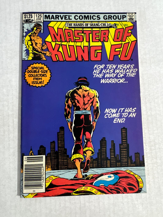 MASTER OF KUNG FU #125 VF+ CANADIAN PRICE VARIANT