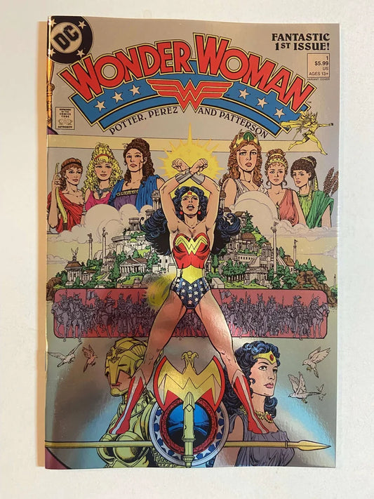 WONDER WOMAN #1 Vol 2 NM George Perez Cover Facsimile Foil Variant